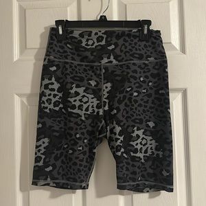 Leopard Print Biker Shorts